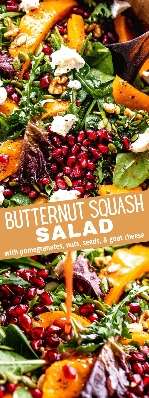 Easy Butternut Squash Salad | Healthy Salad with Pomegranate Dressing