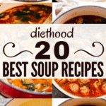 pin collage of soup recipes