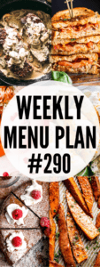 WEEKLY MENU PLAN 290 pin collage