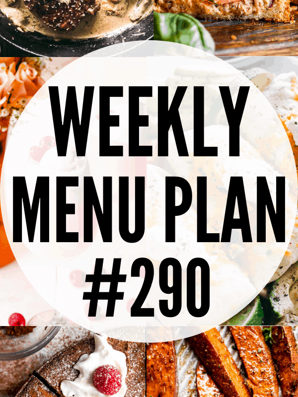 WEEKLY MENU PLAN 290 pin collage