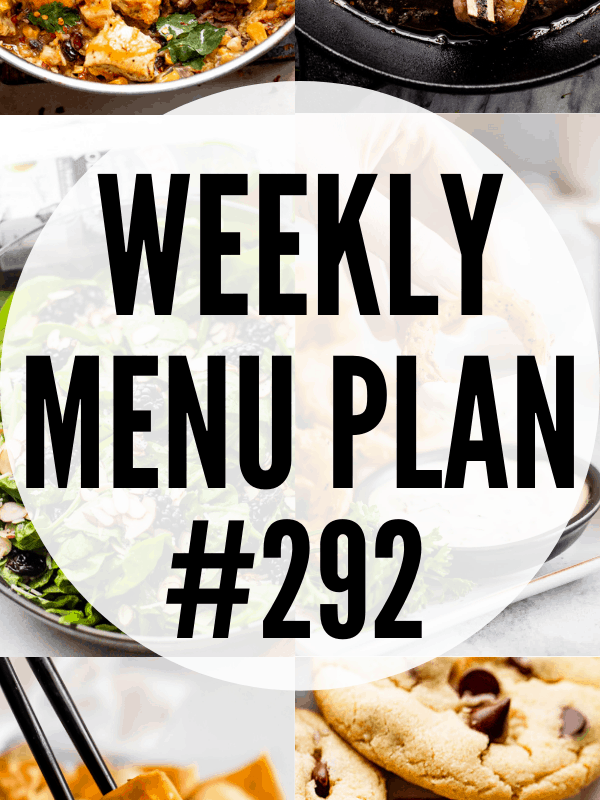 WEEKLY MENU PLAN 292 collage pin