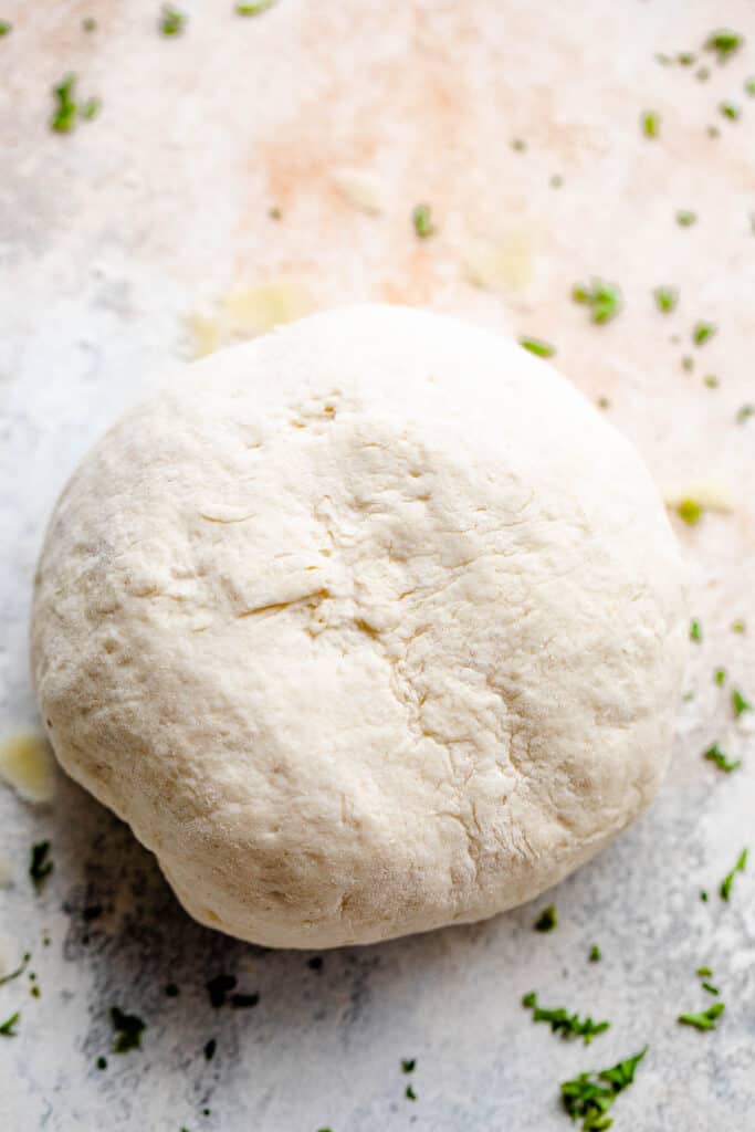 ball of dough on a table