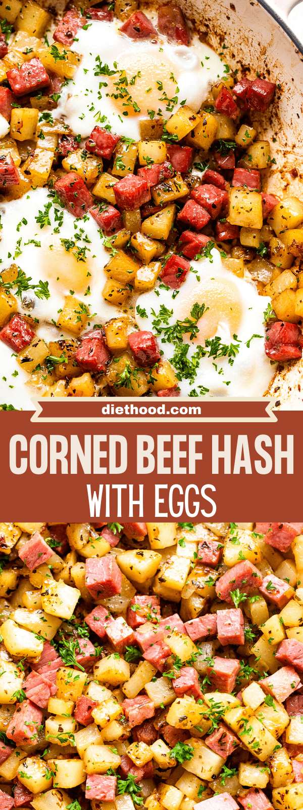 Corned Beef Hash two picture collage pin