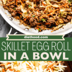 Egg Roll in a Bowl two picture collage