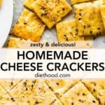 Cheese crackers Pinterest image.