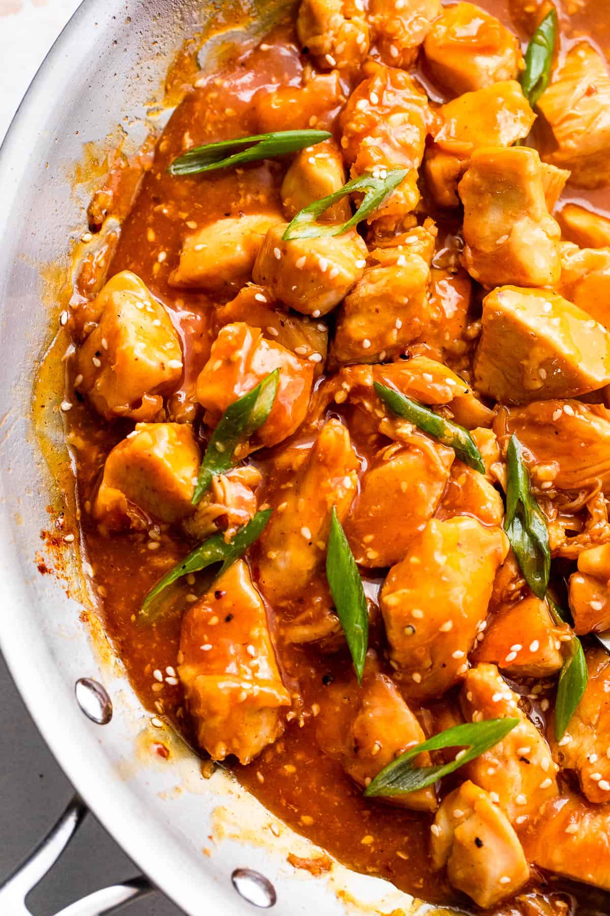 cooking chicken bites in orange sauce