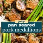 Pork medallions Pinterest image.