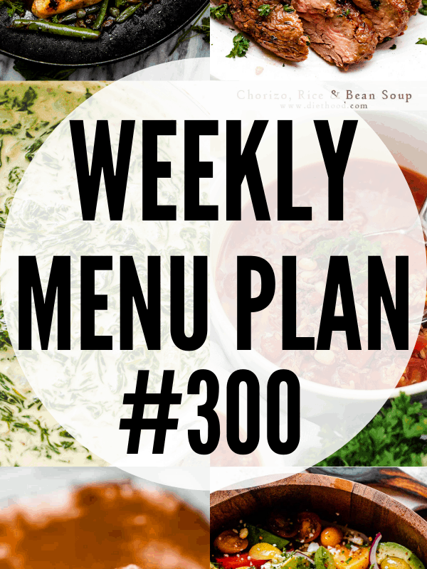 WEEKLY MENU PLAN #300 COLLAGE PIN