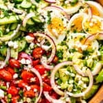 Chopped Egg, Cucumber, and Tomato Salad