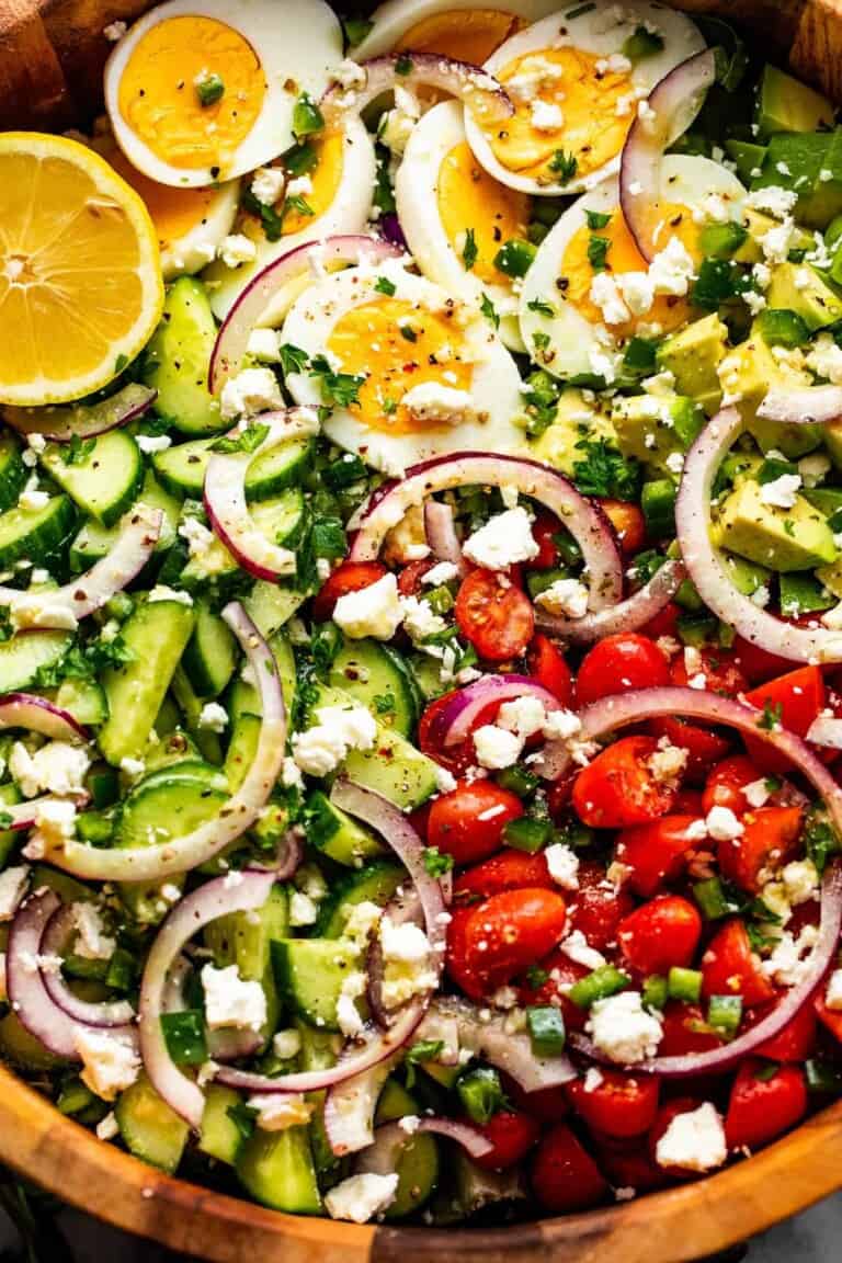 Healthy Chopped Egg, Cucumber and Tomato Salad | Diethood