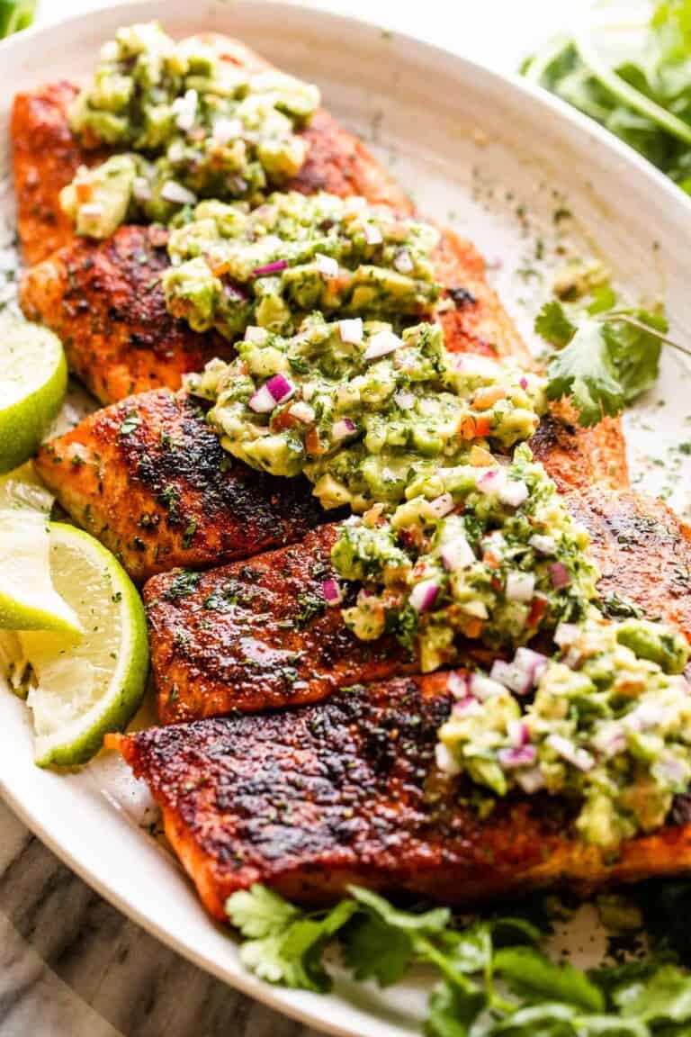 Grilled Salmon with Avocado Salsa | Diethood