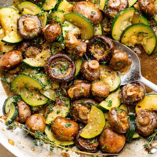 Pan-Fried Zucchini and Mushrooms Recipe | Diethood