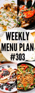 WEEKLY MENU PLAN #303 collage pin