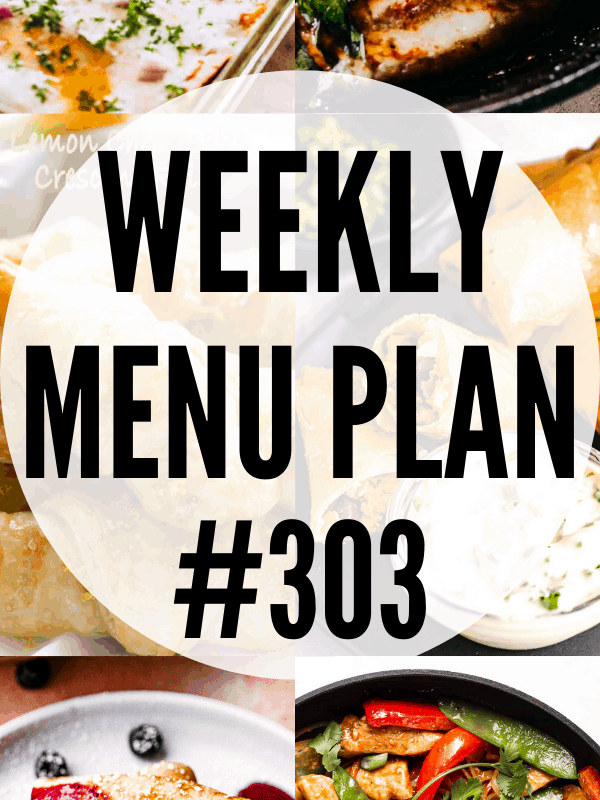 WEEKLY MENU PLAN #303 collage pin