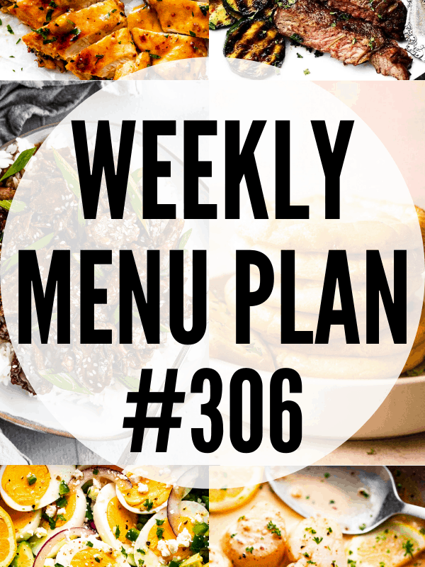 WEEKLY MENU PLAN (#306) collage