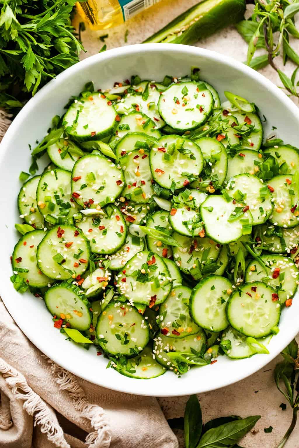 Easy Sesame Cucumber Salad for Summer