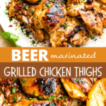BEER GRILLED CHICKEN THIGHS TWO PICTURE COLLAGE PIN