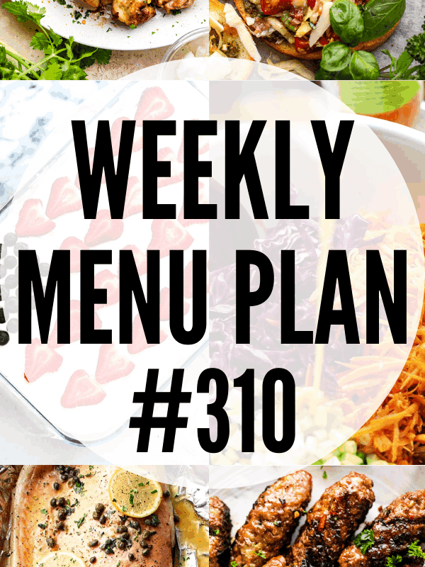 WEEKLY MENU PLAN (#310) collage