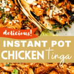 chicken tinga two picture collage pin