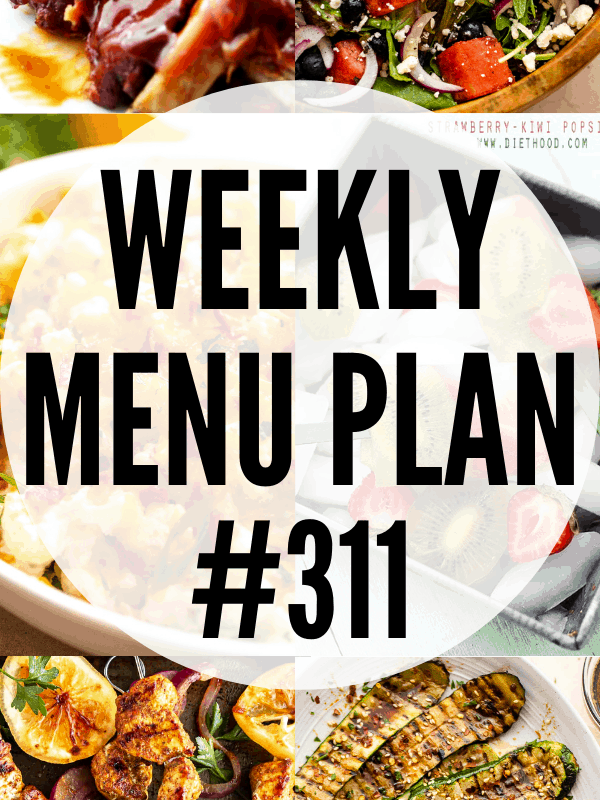 WEEKLY MENU PLAN (#311) collage