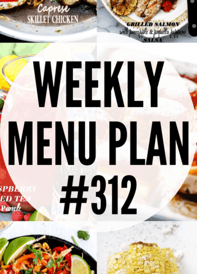 weekly menu plan 312 collage pin