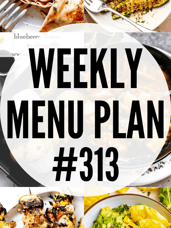 weekly menu plan 313 collage pin