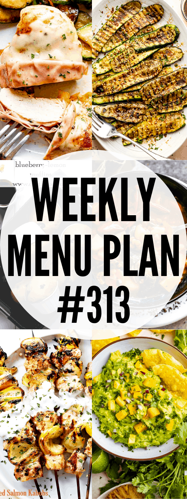 weekly menu plan 313 collage pin