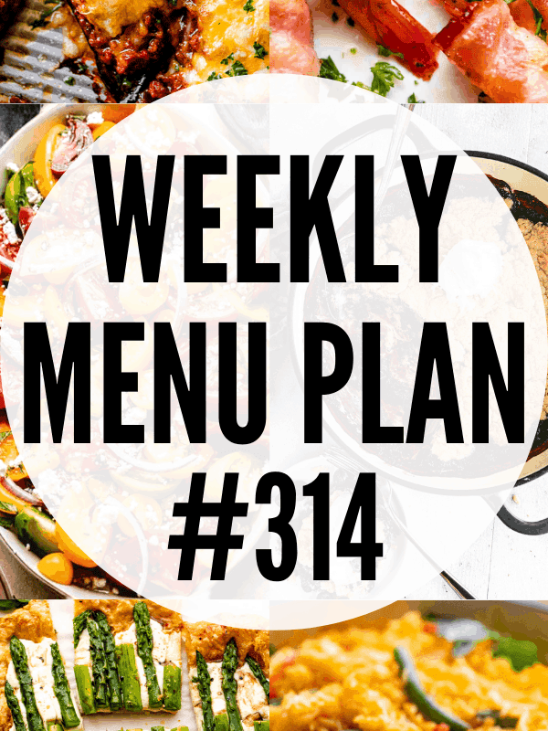 weekly menu plan 314 collage pin