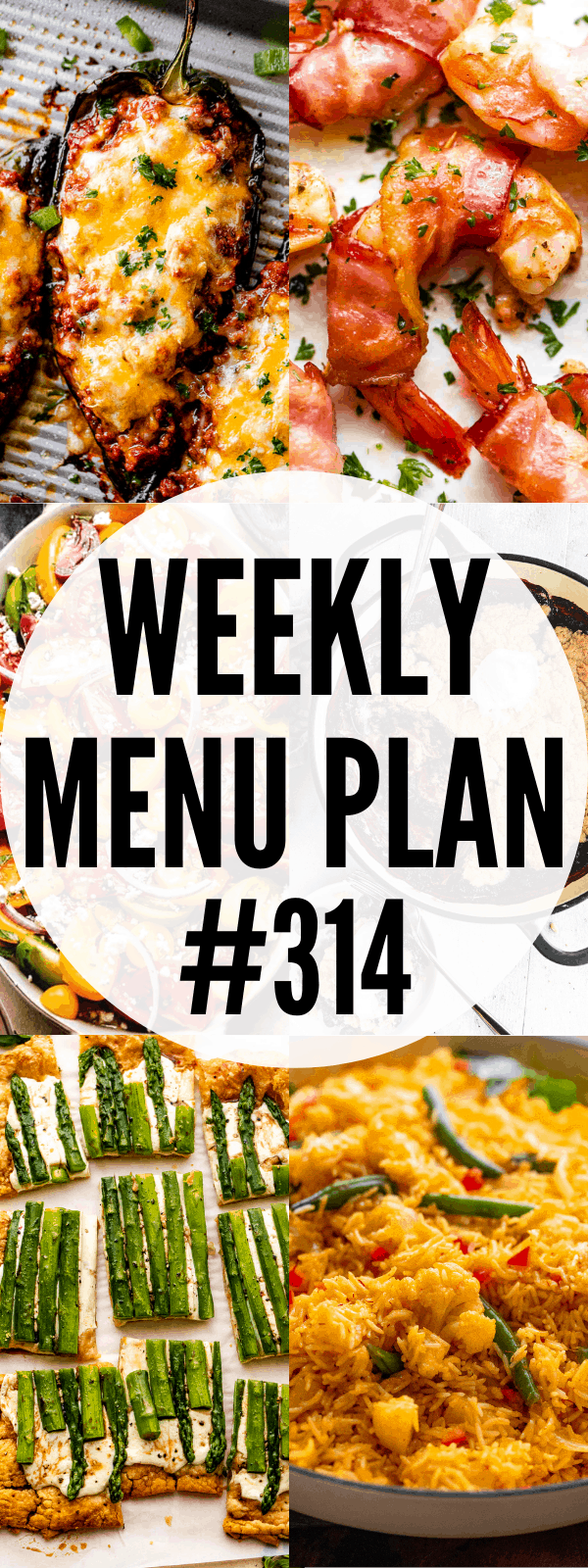 weekly menu plan 314 collage pin