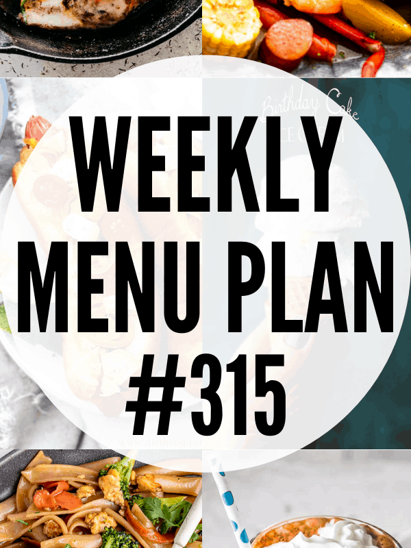 weekly menu plan 315 collage pin