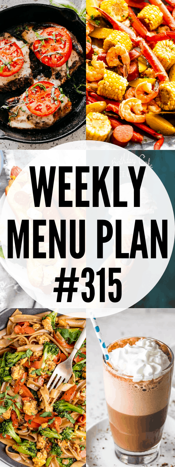 weekly menu plan 315 collage pin