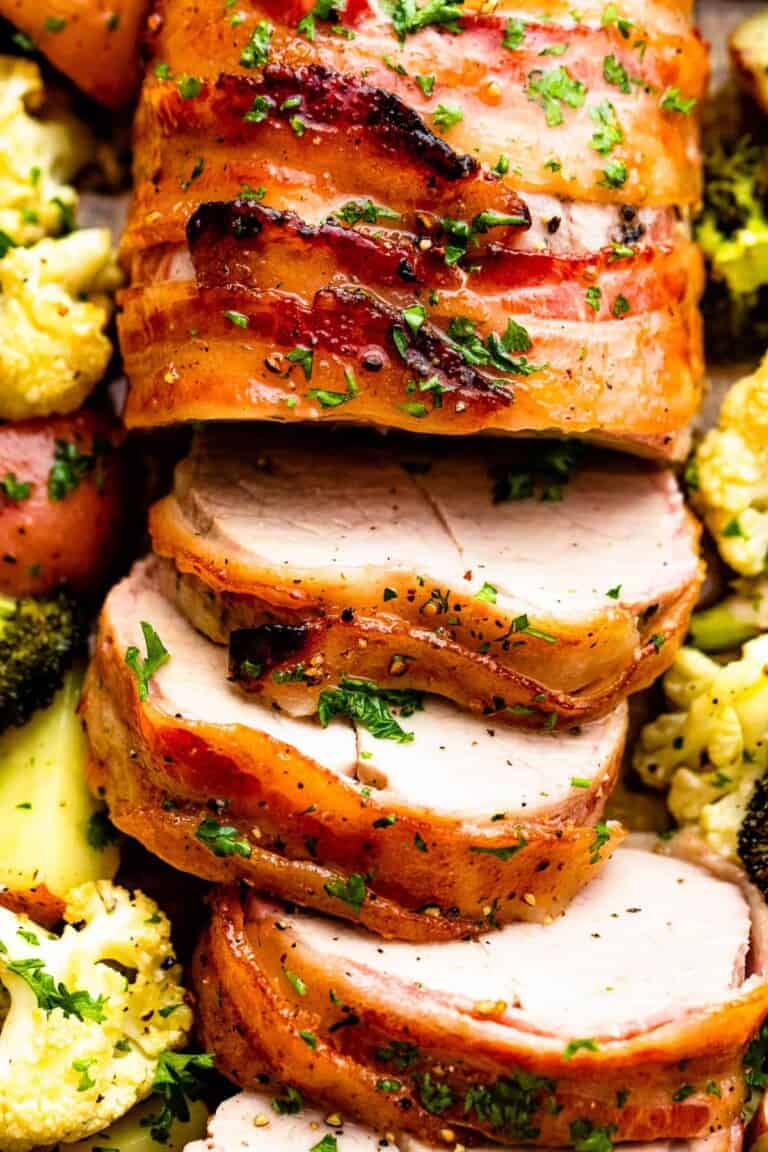 Bacon Wrapped Pork Tenderloin Recipe | Diethood