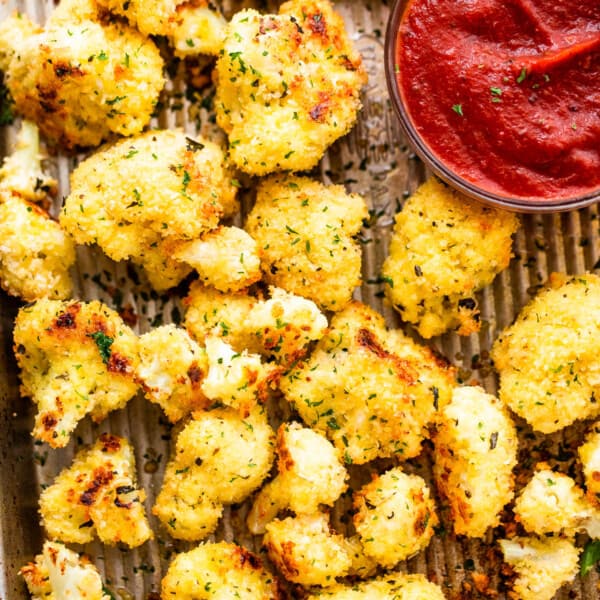 Roasted Parmesan Cauliflower Bites Recipe | Diethood