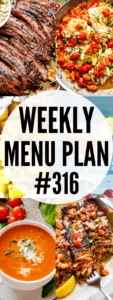 WEEKLY MENU PLAN (#316) collage photo