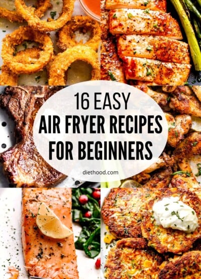 Collage of recipes made in the air fryer