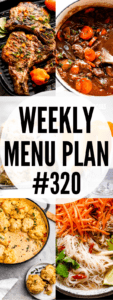 WEEKLY MENU PLAN (#320) collage pin