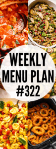 WEEKLY MENU PLAN (#322) collage pin