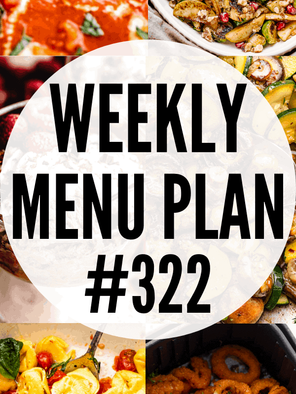 WEEKLY MENU PLAN (#322) collage pin