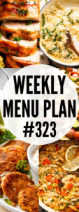 WEEKLY MENU PLAN (#323) collage pin