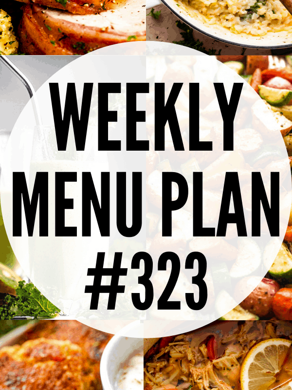 WEEKLY MENU PLAN (#323) collage pin