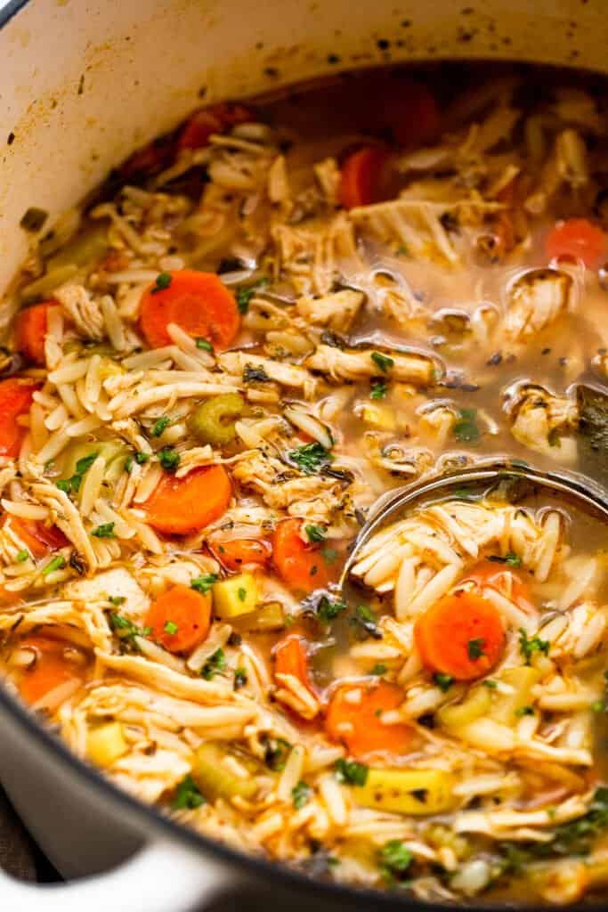 Homemade Chicken Orzo Soup with Lemon | Diethood