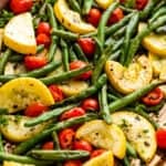Roasted Green Beans with Squash and Tomatoes