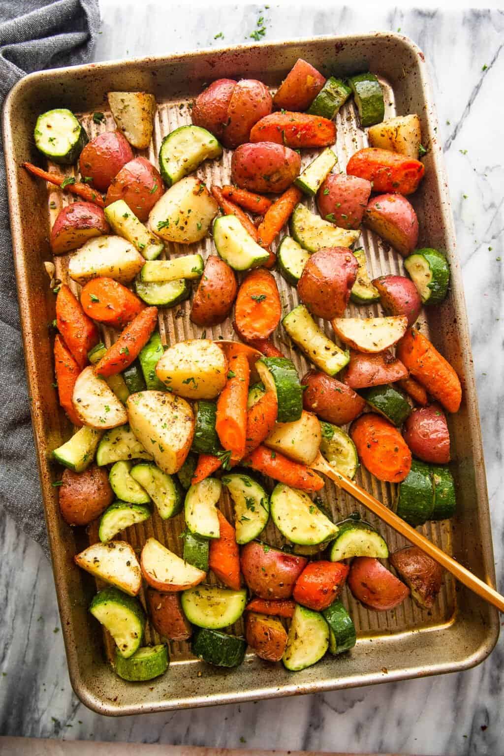 Roasted Potatoes and Carrots | Diethood