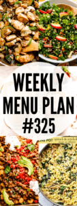 WEEKLY MENU PLAN (#325) collage pin