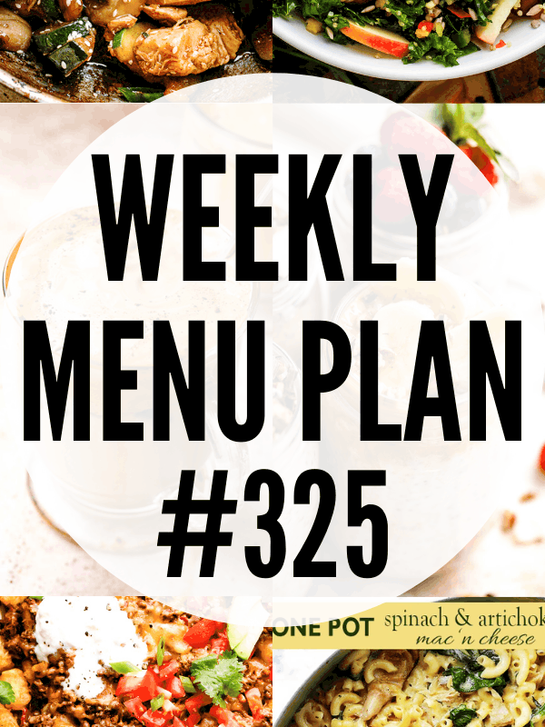 WEEKLY MENU PLAN (#325) collage pin