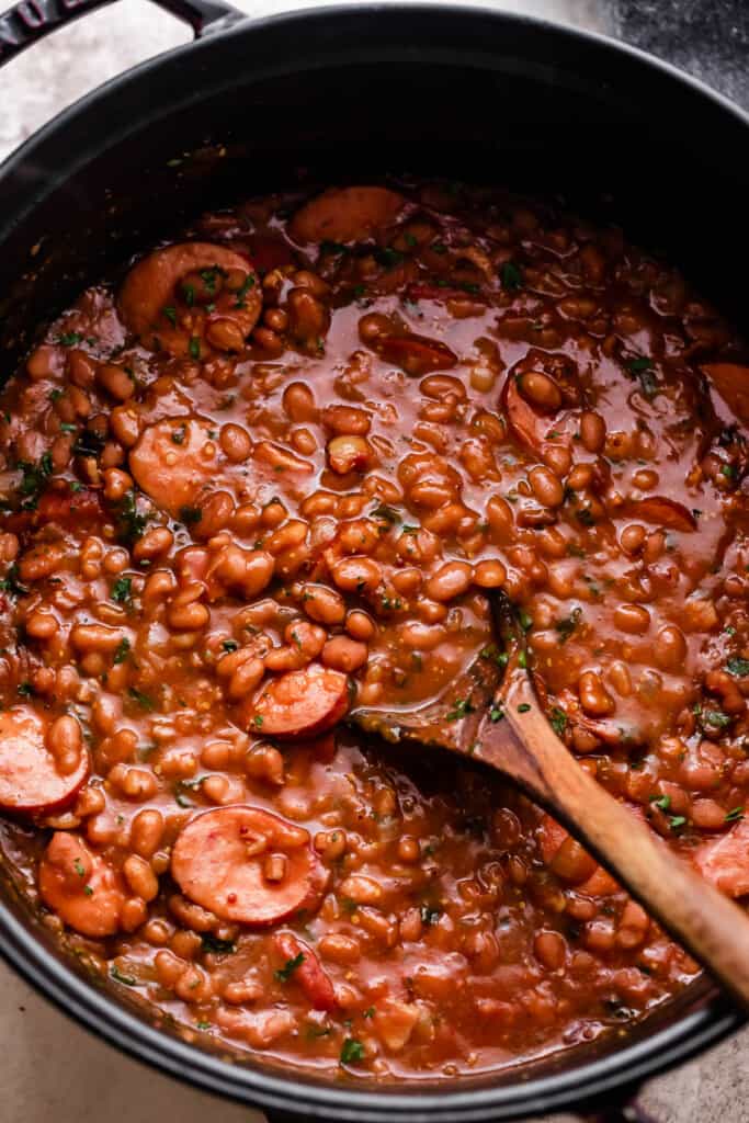 Quick Baked Beans with Smoked Sausage Diethood