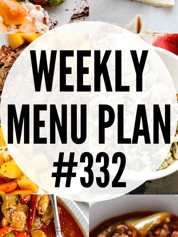 WEEKLY MENU PLAN (#332) pinterest collage image