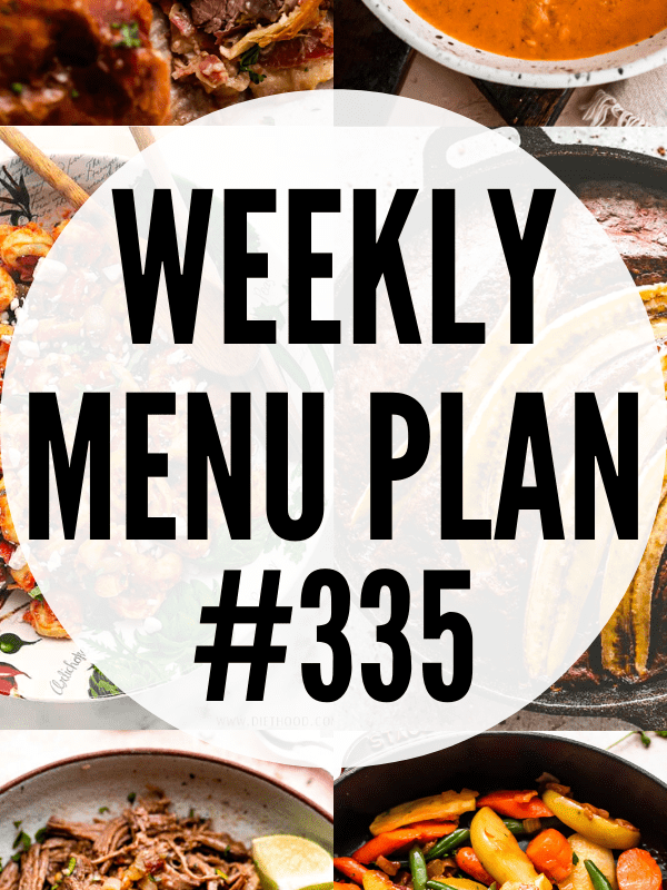 WEEKLY MENU PLAN (#335) pinterest collage image.