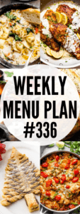 WEEKLY MENU PLAN (#336) pinterest collage image.