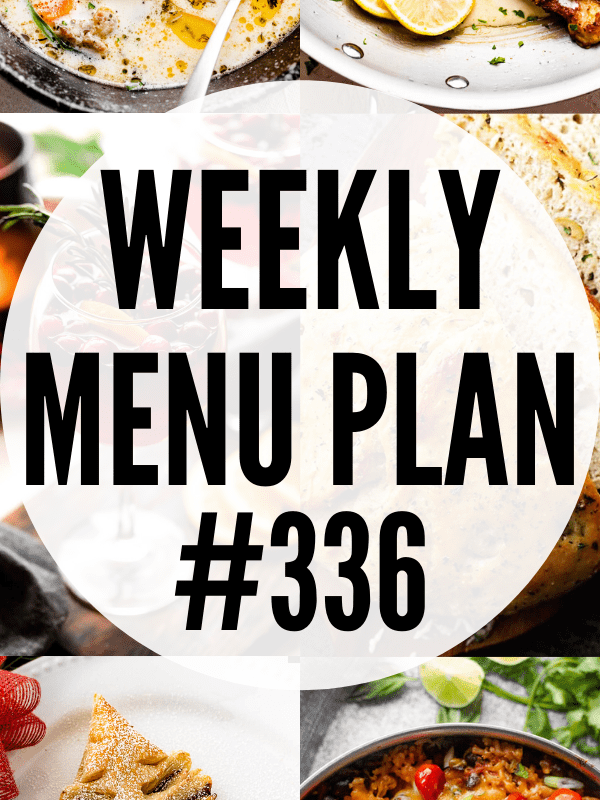 WEEKLY MENU PLAN (#336) pinterest collage image.